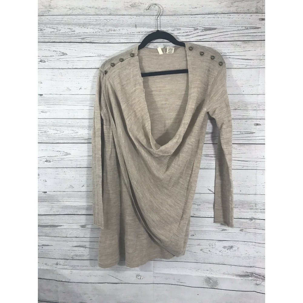Anthropologie Moth Draped Thin Knit Wrap Sweater S
